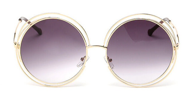 Oversized Retro Sunglasses - Capacina