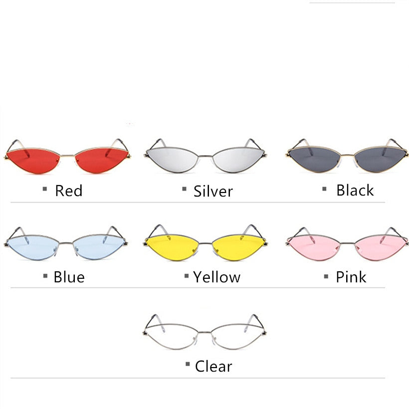 Small Retro Cats Eye Sunglasses - Capacina