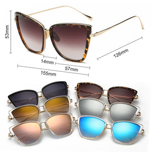 Retro Large Cats Eye Sunglasses - Capacina